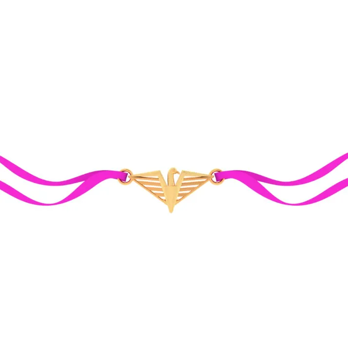 18k Exquisite Eagle Charm Gold Rakhi