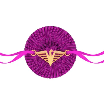 18k Exquisite Eagle Charm Gold Rakhi