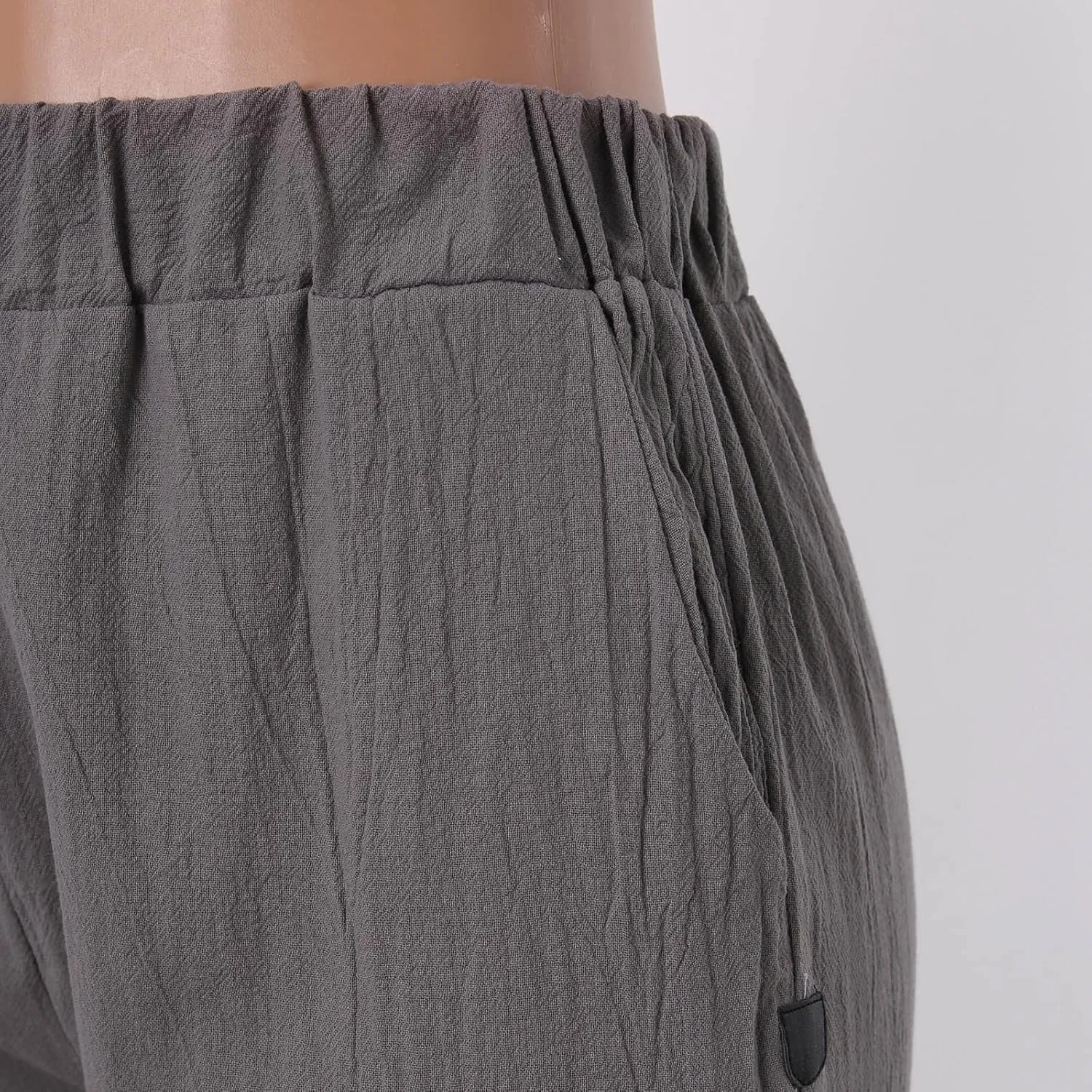 2024 Womens Wide Leg Cropped Pants Cotton Linen Summer Beach Pants Trendy Casual Capri Yoga Pants Breathable Palazzo Pants