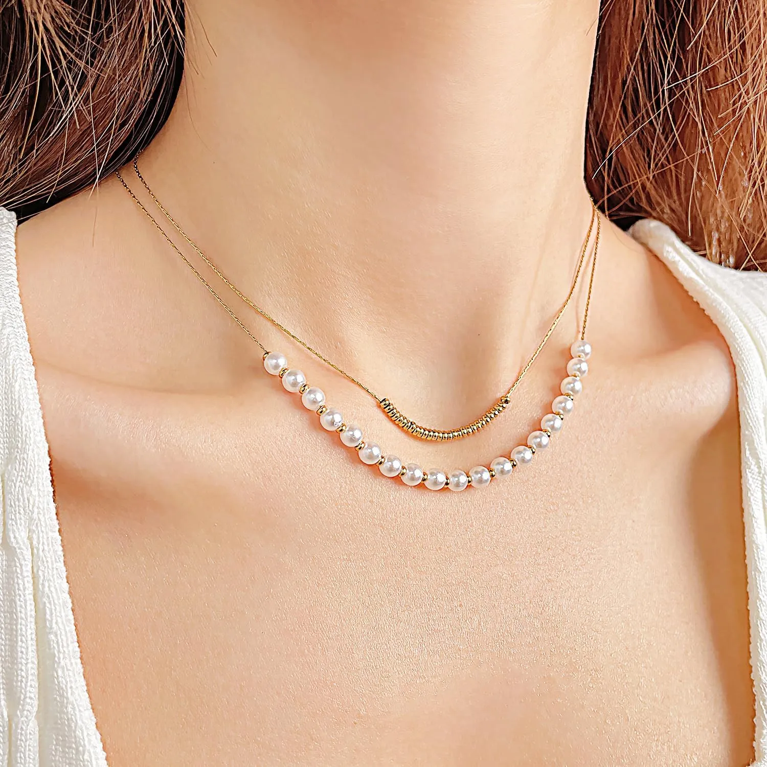 24K Real Gold Plated Necklaces for Women | Initial Dainty Layered Necklace for Women Gold | Choker Necklace Layered Necklaces for Women Gift