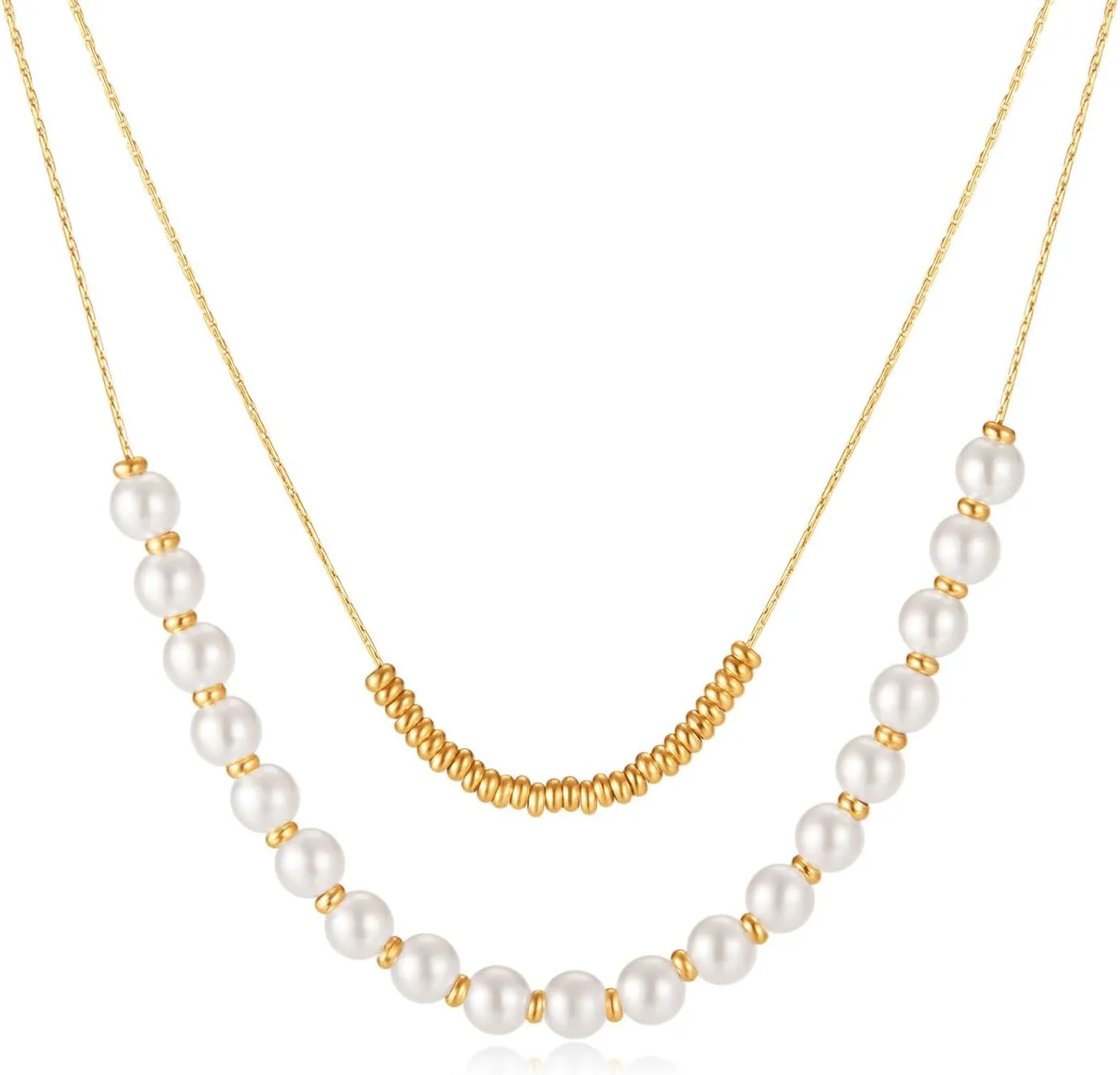 24K Real Gold Plated Necklaces for Women | Initial Dainty Layered Necklace for Women Gold | Choker Necklace Layered Necklaces for Women Gift