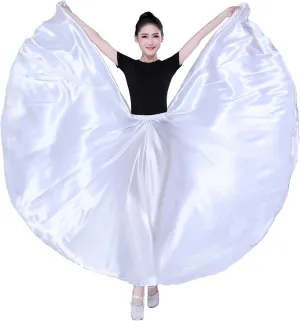 360 Ankle Length Dance Skirt Bellydance Skirts Women Dance Skirt Modern Costume Maxi Skirts for Ballerina