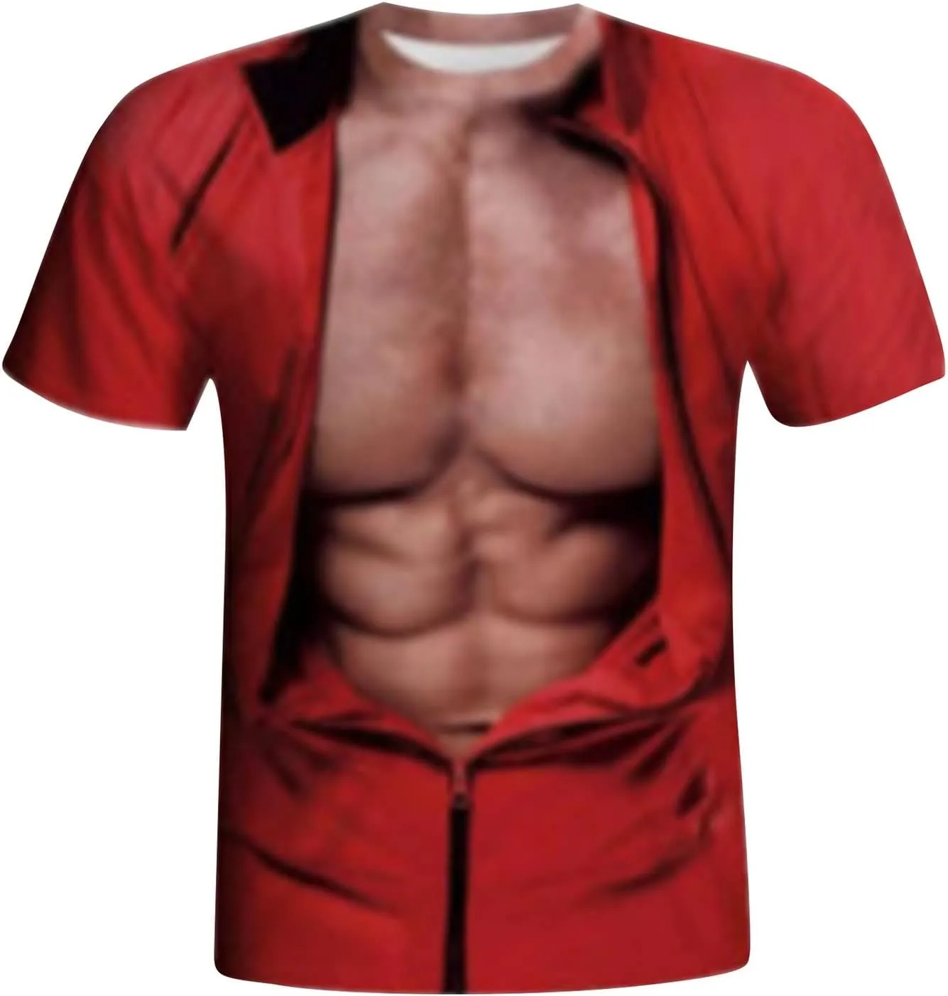 3D Fake Abs Printed T Shirts for Men Funny Graphic Tees Casual Short Sleeve Crewneck Summer Tops Slim Muscle Tees