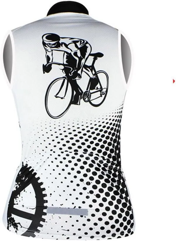 Aogda Sleeveless Cycling Jerseys For Men Bike Shirts Bicycle Vests Team Biking Tops Clothing