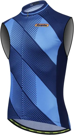 Aogda Sleeveless Cycling Jerseys For Men Bike Shirts Bicycle Vests Team Biking Tops Clothing