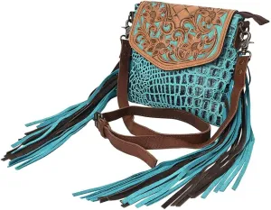 Bags OHG171 Clutch Hand Tooled Crocodile Embossed Genuine Leather Women Bag Western Handbag Purse