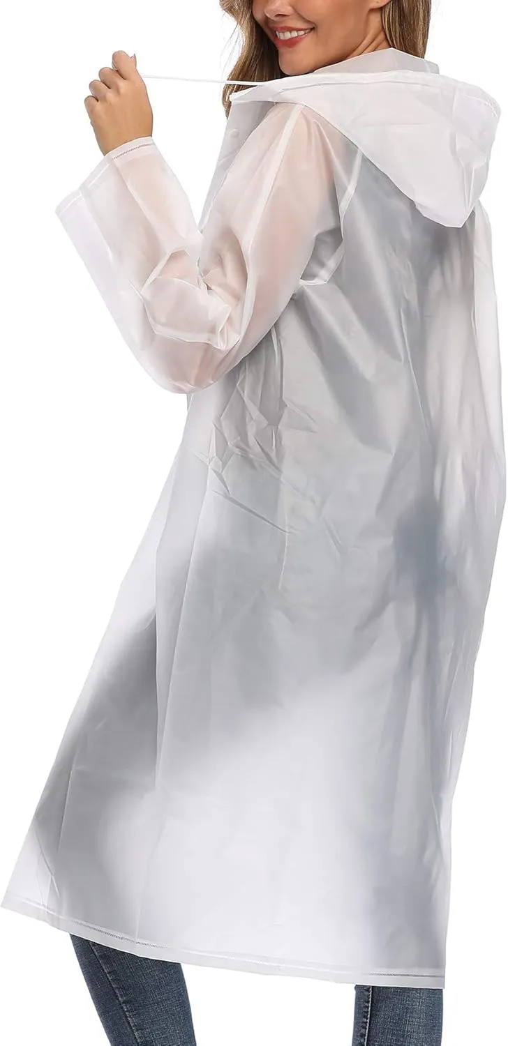Besshopie EVA Raincoat Waterproof Rain Poncho Reusable Unisex Men Women Long Clear Rain Wear