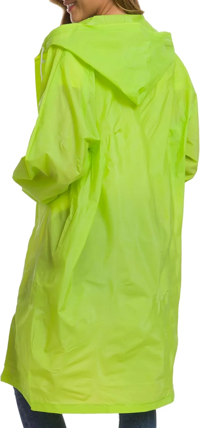 Besshopie EVA Raincoat Waterproof Rain Poncho Reusable Unisex Men Women Long Clear Rain Wear