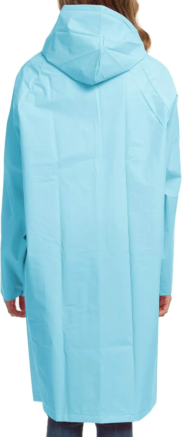 Besshopie EVA Raincoat Waterproof Rain Poncho Reusable Unisex Men Women Long Clear Rain Wear