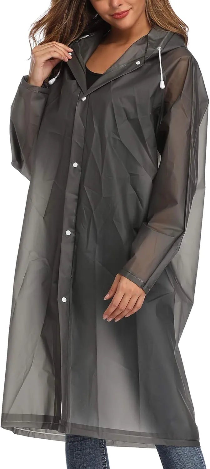 Besshopie EVA Raincoat Waterproof Rain Poncho Reusable Unisex Men Women Long Clear Rain Wear