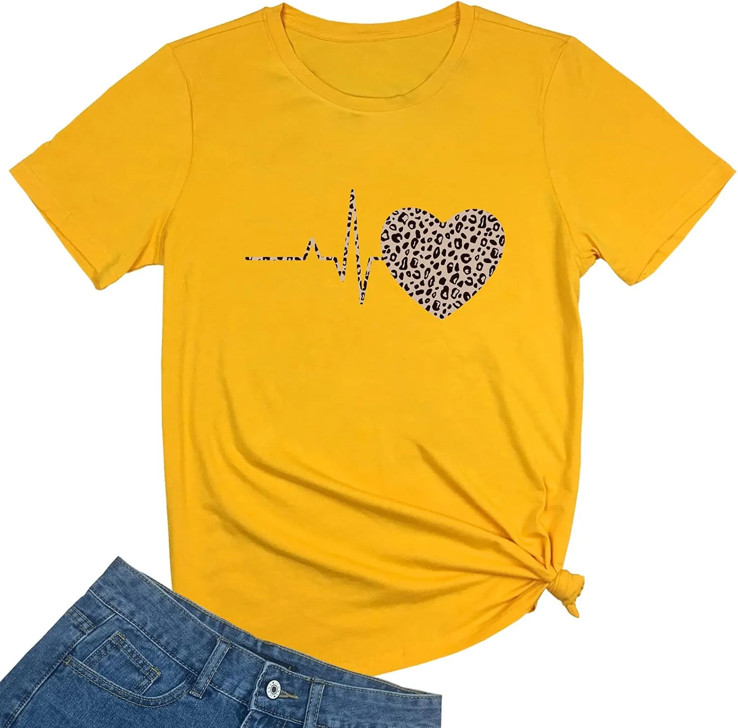 BLACKMYTH Women Graphic Cute T-Shirts Cotton Tops