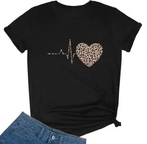 BLACKMYTH Women Graphic Cute T-Shirts Cotton Tops