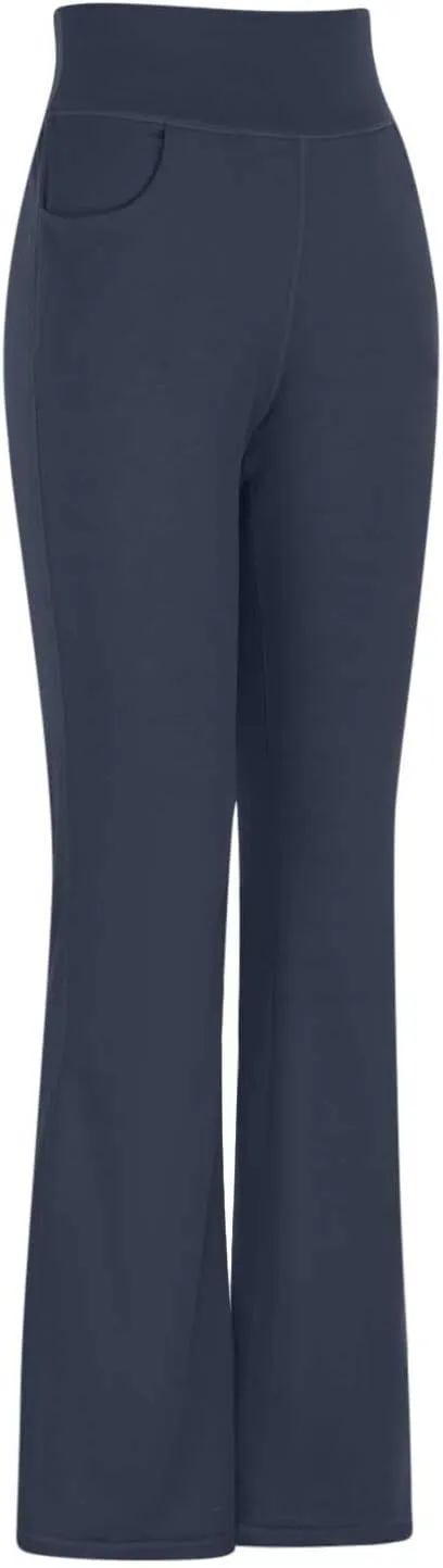 Bootcut Yoga Pants for Women Wide Leg Pants High Waist Workout Flare Pant Tummy Control Work Trouser Bottoms 4 Pockets