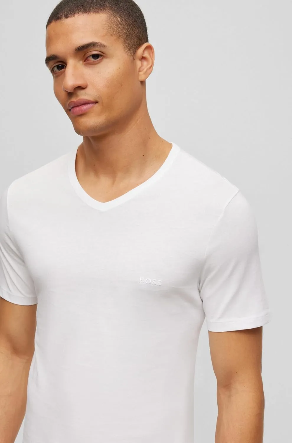BOSS Men's 3-Pack V Neck Jersey T-Shirts
