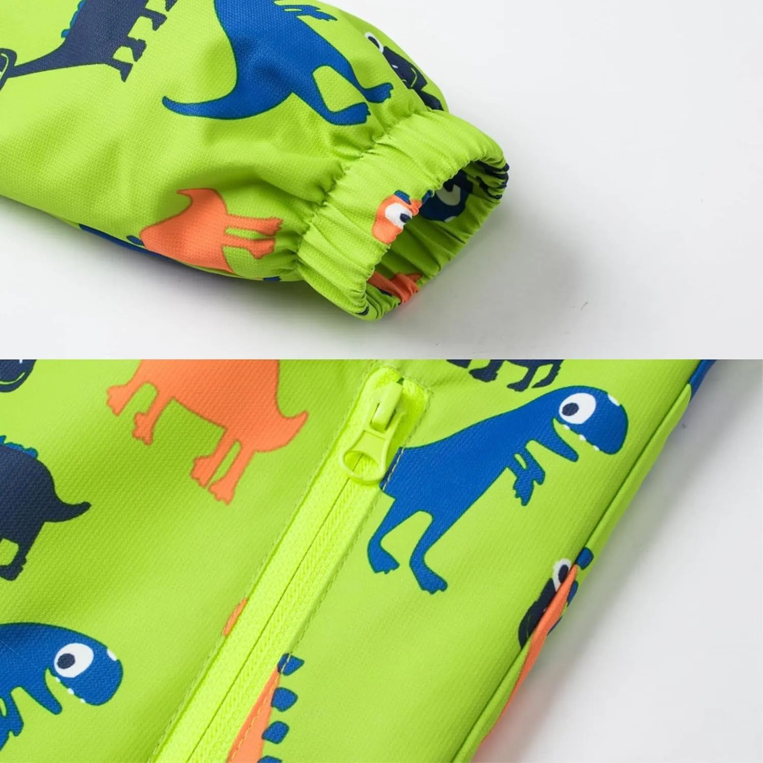 Boys Rain Jacket with Detachable Hood Lightweight Raincoats for Kids