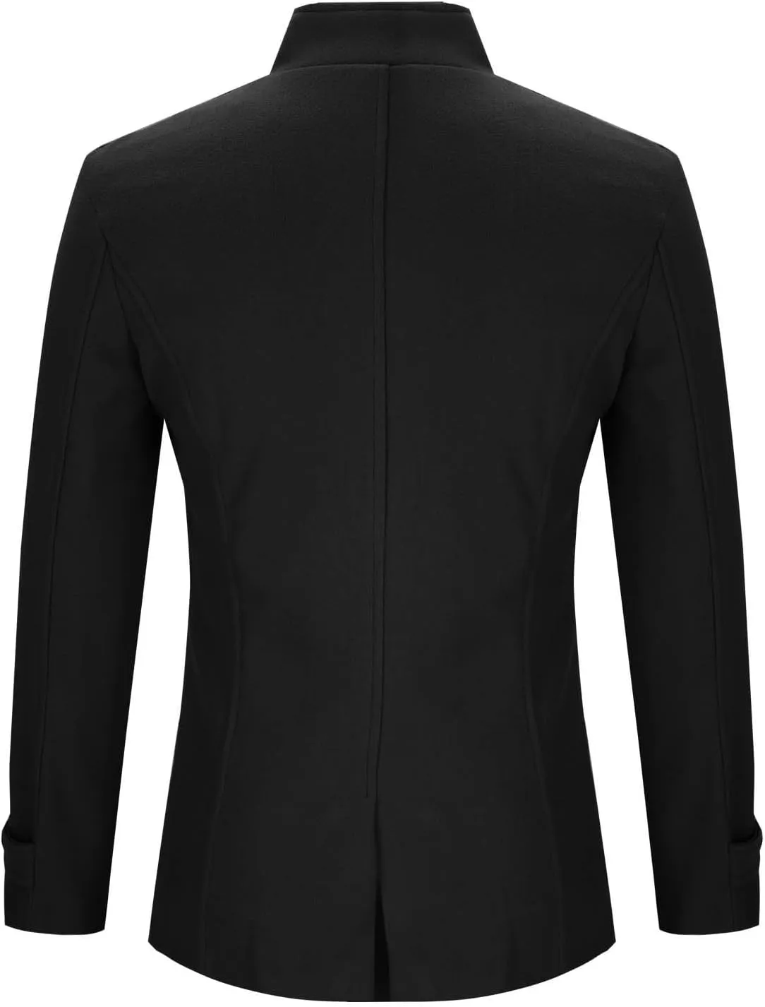 Cambkatl Wool Blend Trench Coat for Men Double Breasted Jacket Overcoat Classic Notched Collar Winter Pea Coat with Pockets