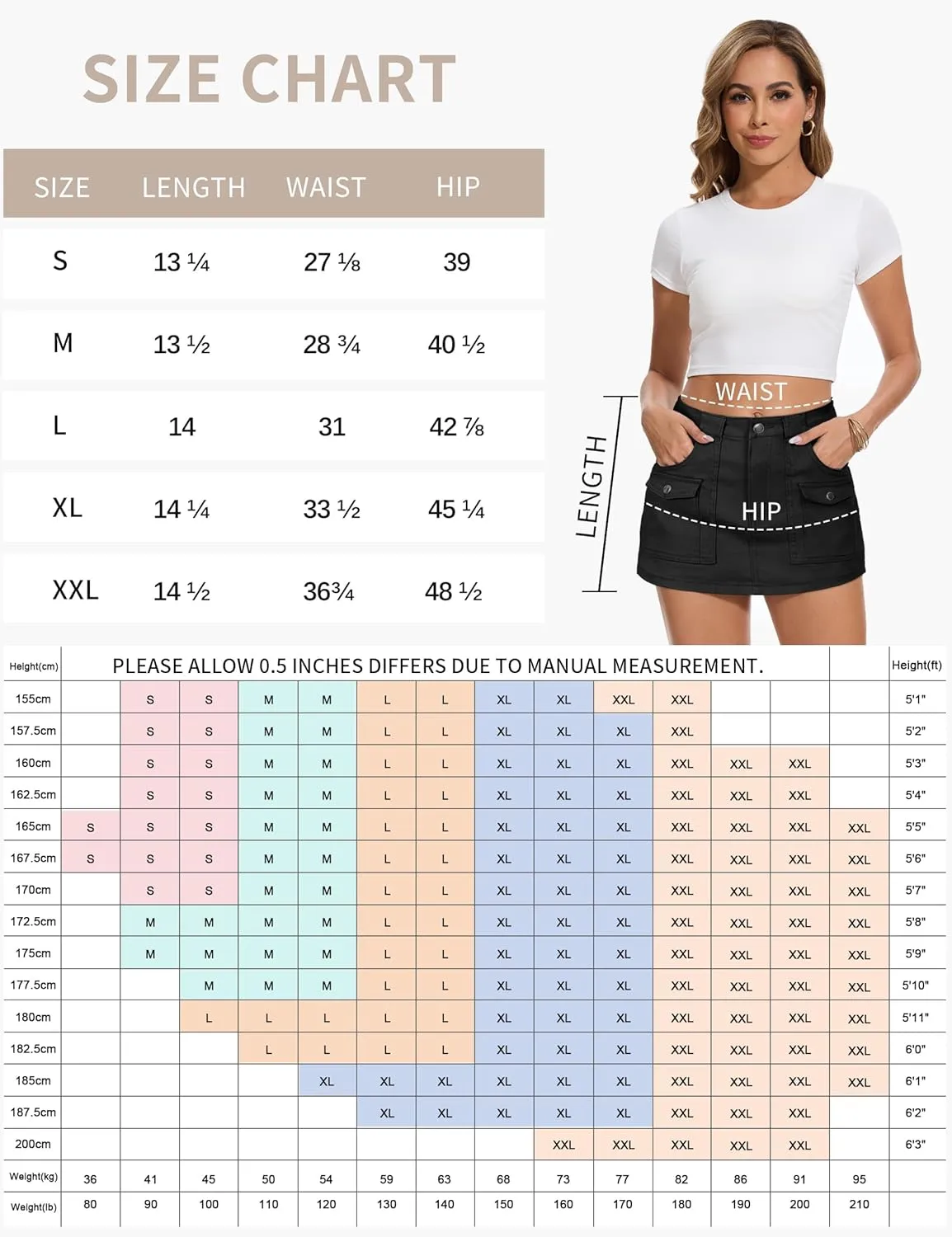 Cargo Jean Skirts for Women Denim Skort High Waisted Womens Mini Skirt with Shorts Y2k with 6 Pockets