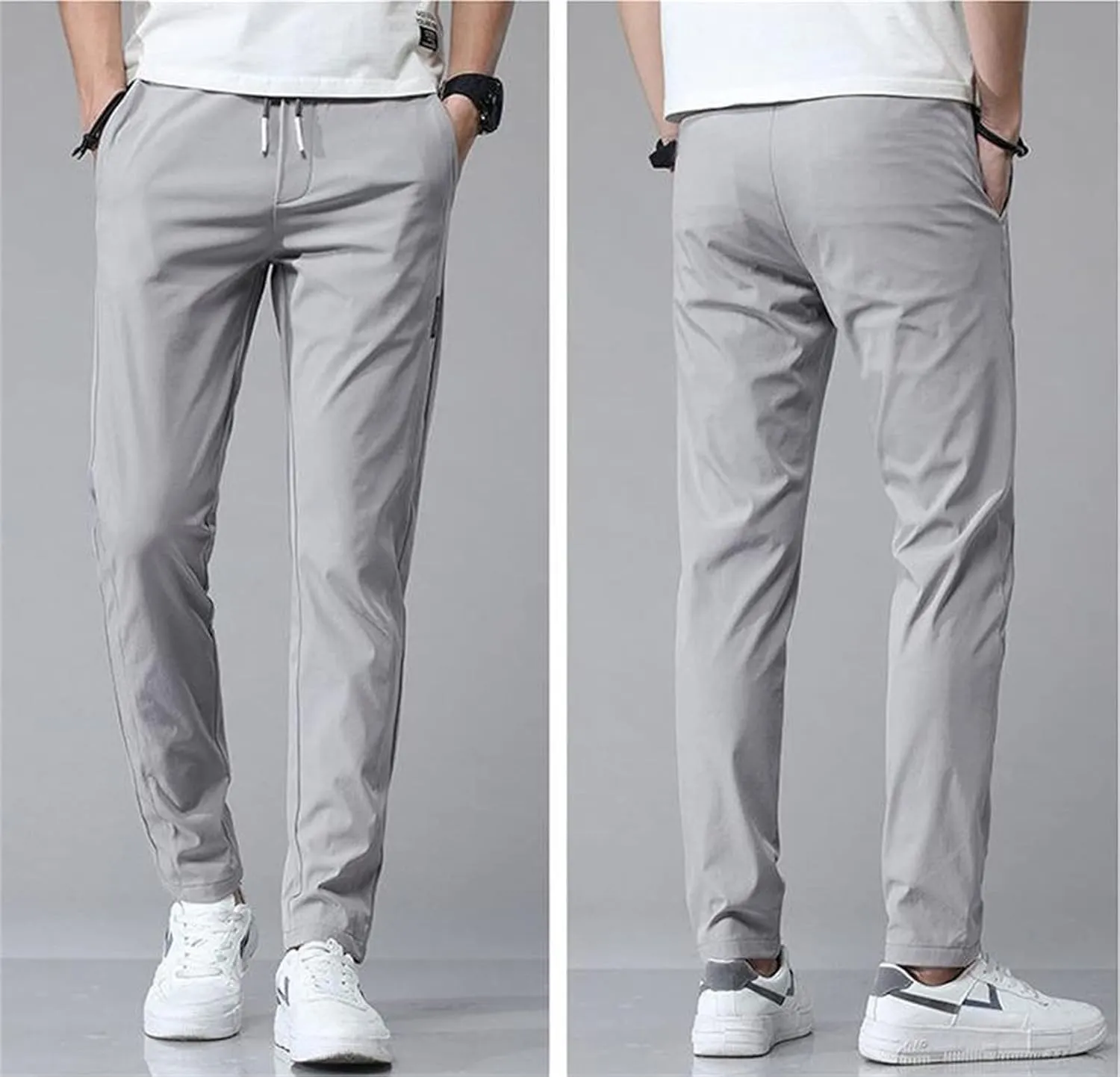 Cargo Work Pant Men's Twill Casual Pull-On Pants Gym Yoga Sweatpants Multiple Pockets Baggy Joggers Sweat Pant