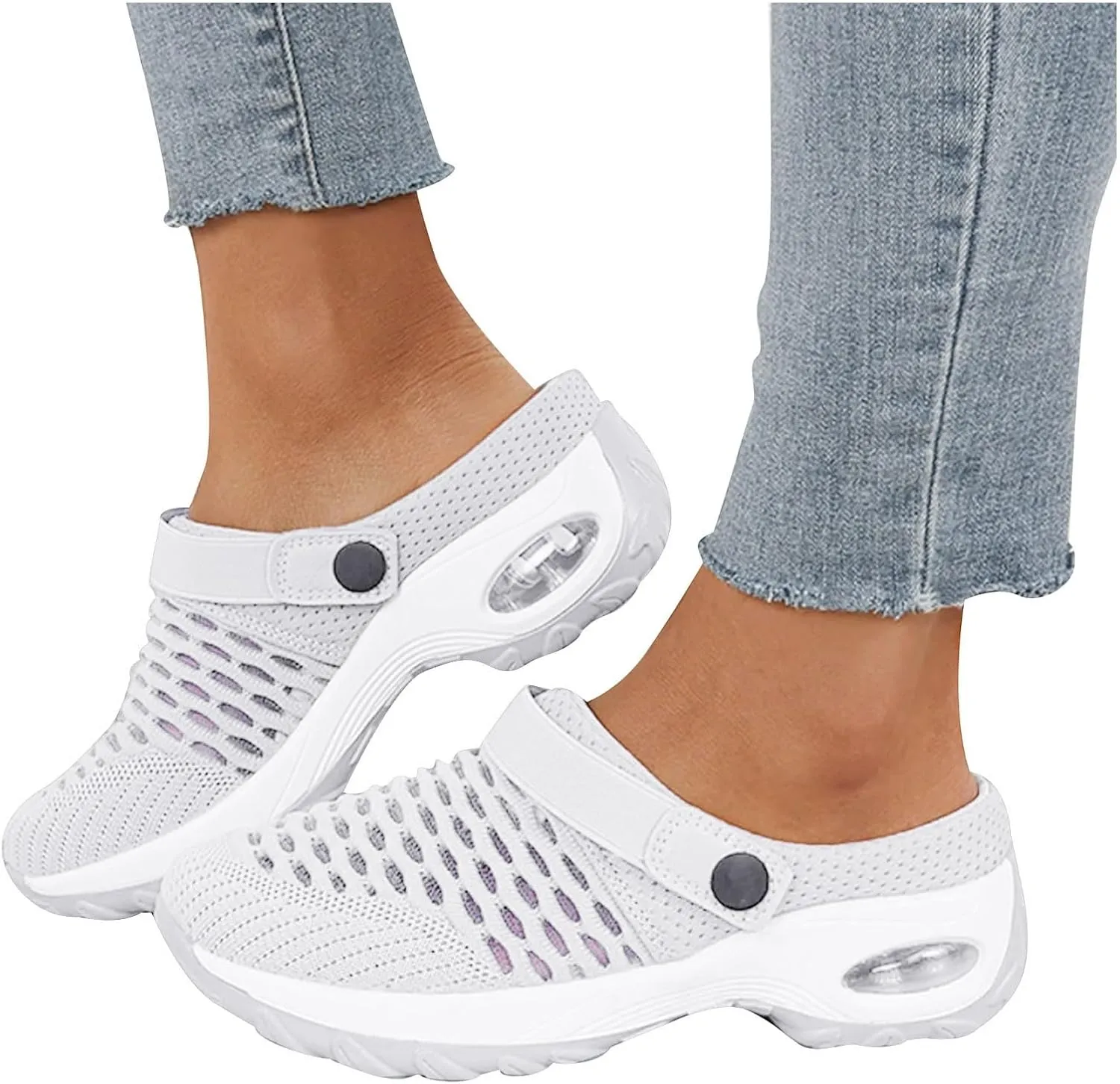 Cathalem Orthopedic Clogs for Women, 2024 New Air Cushion Orthopedic Slip on Shoes Orthopedic Sandals for Women