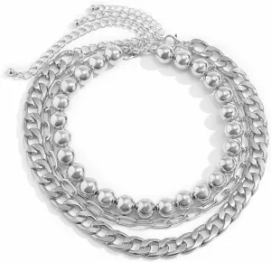 Chain Choker Necklace, Choker Necklaces Vintage Ball Multi Layer Clavicle Chain Gift Necklaces for Women