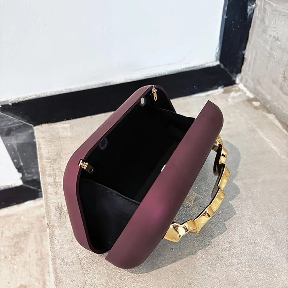 Clutch Purses for Women Chic Frosted Acrylic Evening Bag Formal Designer Handbags for Wedding Party Prom