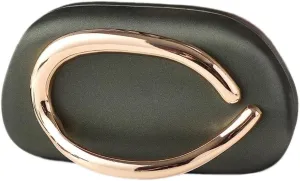 Clutch Purses for Women Chic Pu Leather Evening Bag Formal Designer Metal Handle Handbags for Wedding Party Prom
