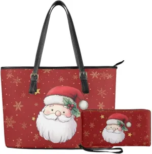 Coldinair Tote Handbags for Women Ladies,Large Top Handle Bags Matching Wallet Purse Set Leather Shoulder Bags Purse