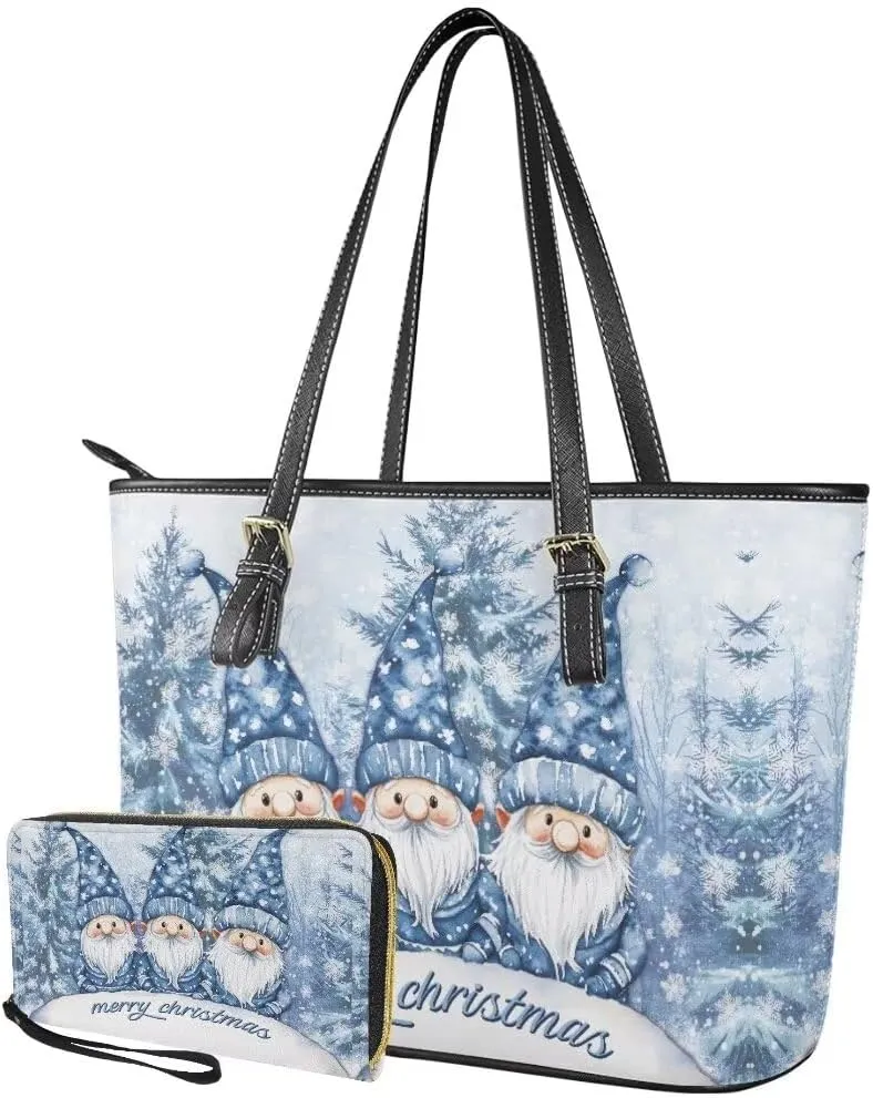 Coldinair Tote Handbags for Women Ladies,Large Top Handle Bags Matching Wallet Purse Set Leather Shoulder Bags Purse