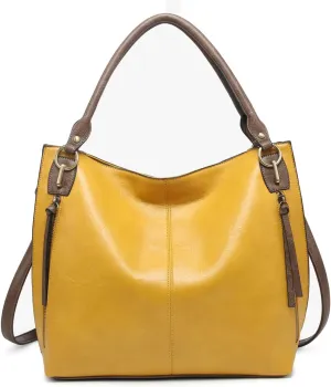 Connar Distressed Large Tote Bag for Women Vegan Leather Handbags Travel Purses Ladies Hobo Shoulder Bags