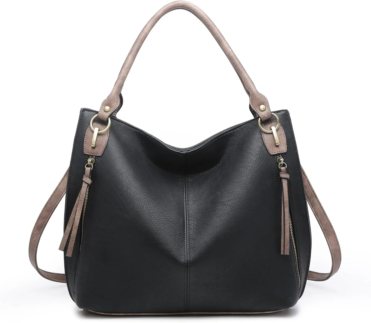 Connar Distressed Large Tote Bag for Women Vegan Leather Handbags Travel Purses Ladies Hobo Shoulder Bags