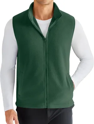 COOFANDY Men's Polar Fleece Vest Lightweight Sleeveless Zip Up Jacket Casual Outerwear Outdoor Golf Vests