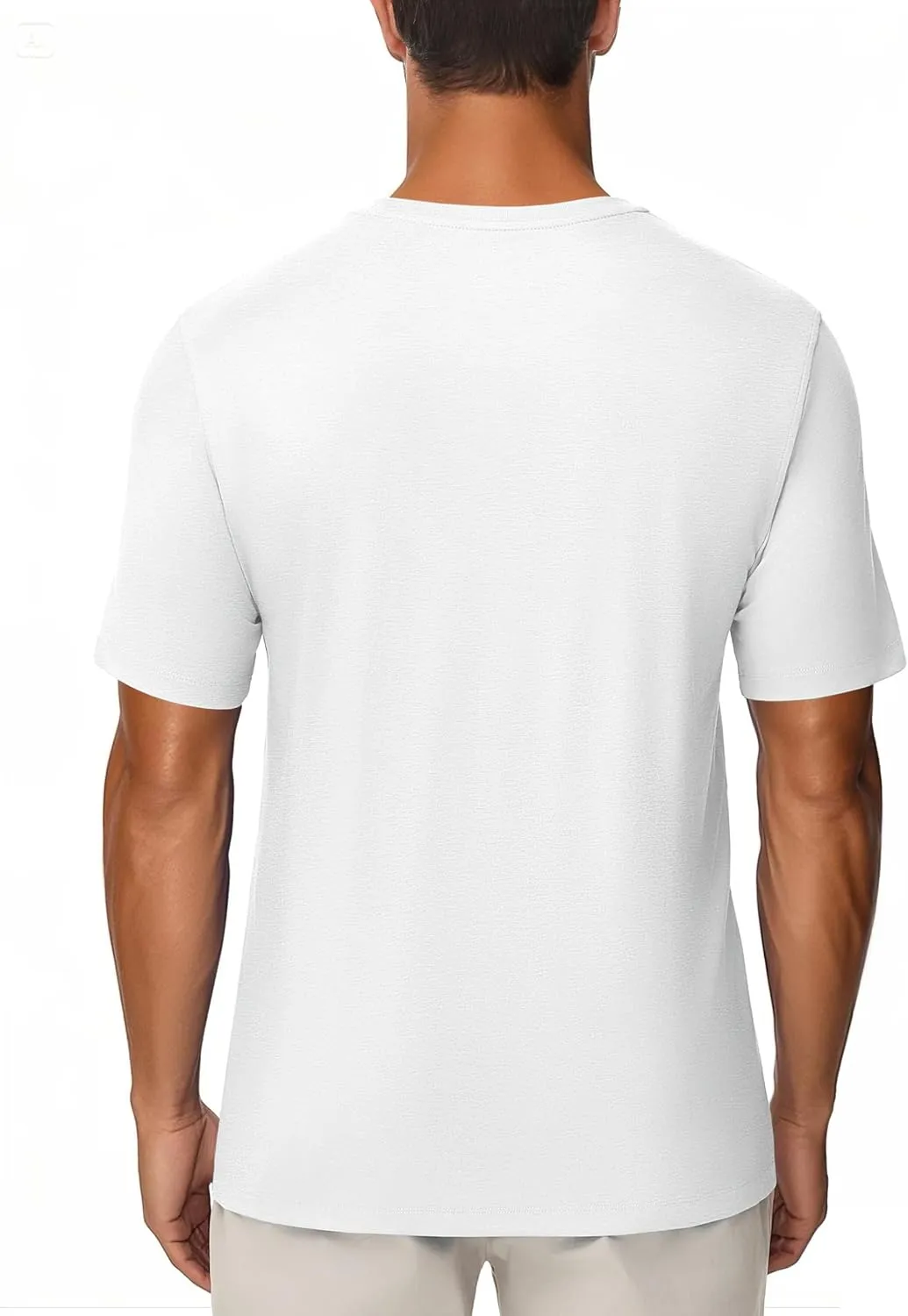 Cotrasen Men's T-Shirts Cotton Short Sleeve T Shirts for Men UPF 50  Moisture Wicking T-Shirt Casual Crew Neck Pocket Tee