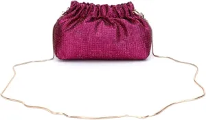Crossbody Evening Bag Ladies Dinner Crystal Crossbody Bag Wedding Bridal Clutches Party Diamond Purse Evening Bag for Party(Red 2)
