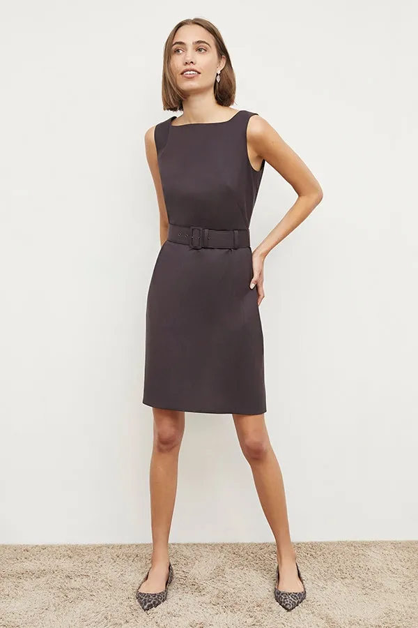 Cynthia Dress - Washable Wool Twill :: Haze