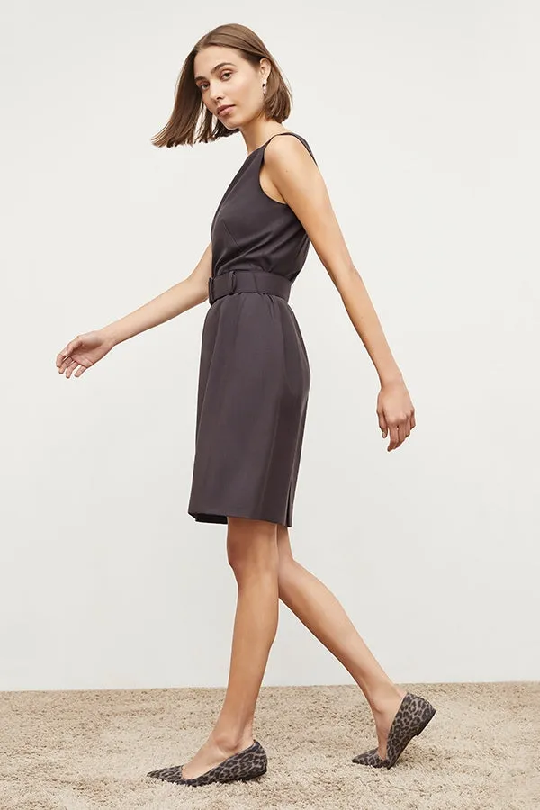 Cynthia Dress - Washable Wool Twill :: Haze