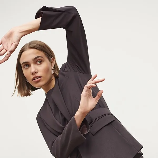 Cynthia Dress - Washable Wool Twill :: Haze