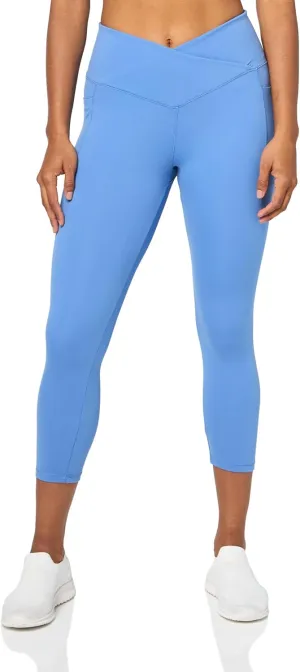 Danskin Women's Endurance Crossover Waist Crop Leggings