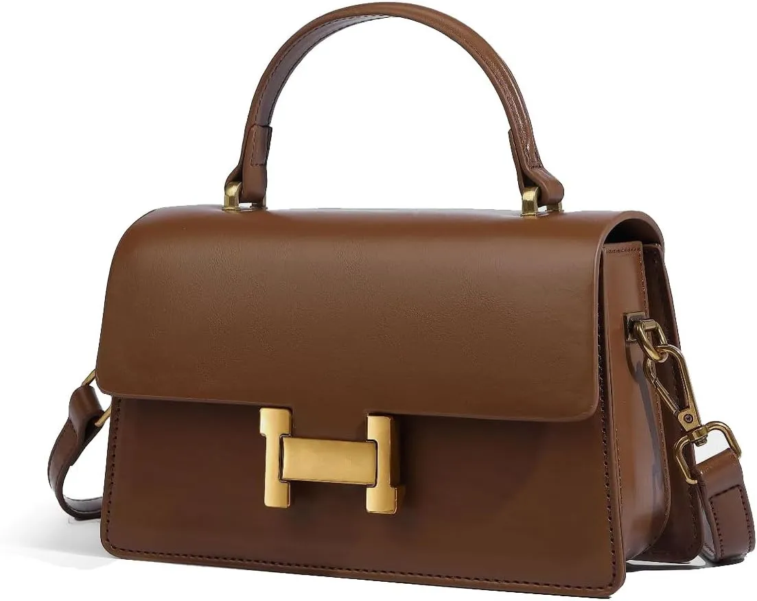 Designer Satchel Purses For Women, Small Cute Crossbody Handbag, Ladies Vegan Leather Top Handle Bags