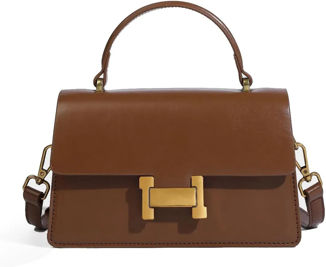 Designer Satchel Purses For Women, Small Cute Crossbody Handbag, Ladies Vegan Leather Top Handle Bags