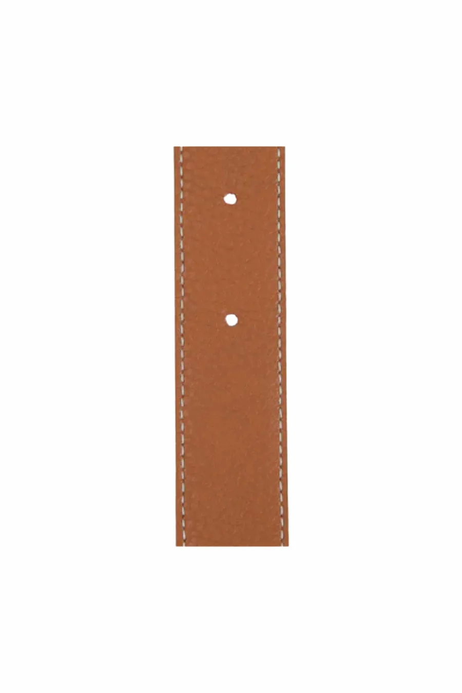 Double-Sided Pebble Leather Belt White/Tan/Silver