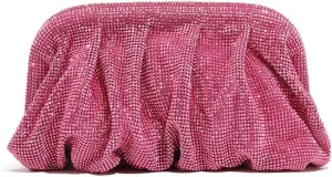 Evening Bag Pleated Lady Purse Party Banquet Wedding Clutches for Women Girl Cocktail Crossbody Shoulder Bag