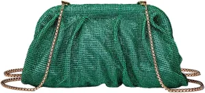 Evening Bag Pleated Lady Purse Party Banquet Wedding Clutches for Women Girl Cocktail Crossbody Shoulder Bag