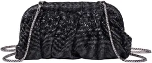 Evening Bag Pleated Lady Purse Party Banquet Wedding Clutches for Women Girl Cocktail Crossbody Shoulder Bag