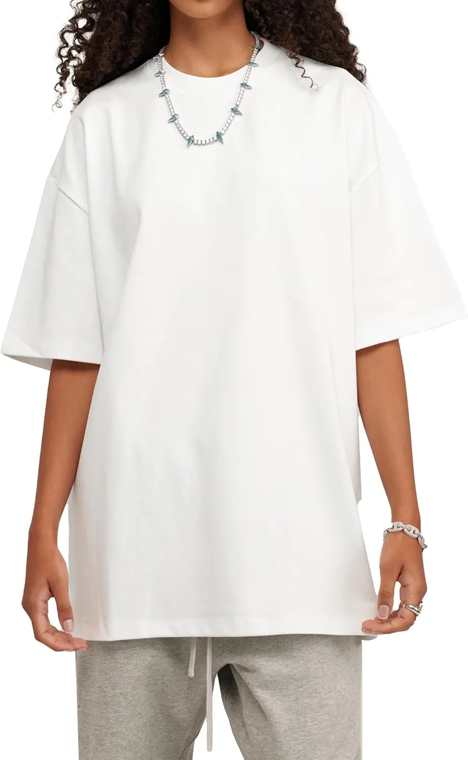 FAIABLE Mens T-Shirts Oversized Tshirts Shirts Heavyweight Basic Plain Tees Cotton Short Sleeve Tee Shirt for Men Unisex