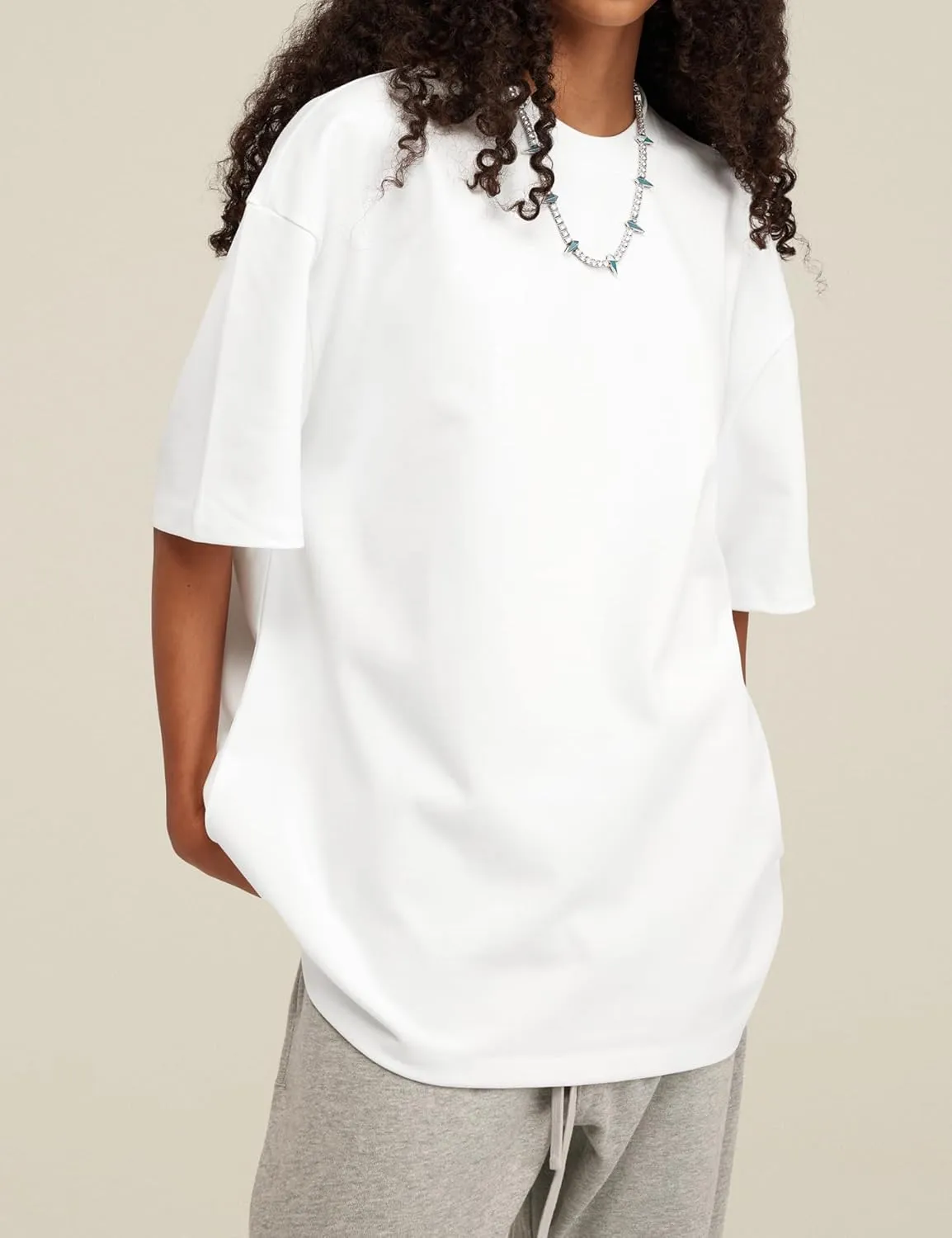 FAIABLE Mens T-Shirts Oversized Tshirts Shirts Heavyweight Basic Plain Tees Cotton Short Sleeve Tee Shirt for Men Unisex