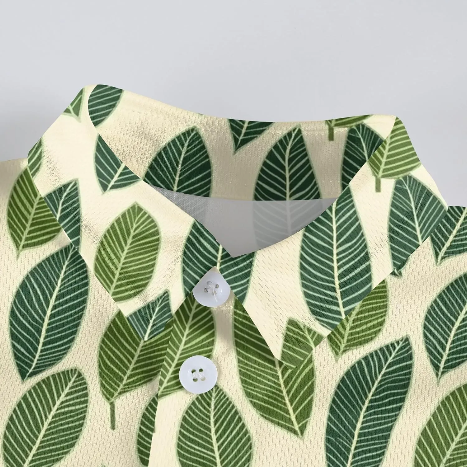 Family Matching Hawaiian Outfits, Dad and Son Beach Vacation Polo Button Down Shirts Mommy Daughter Dress