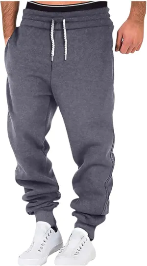 Fashion Mens Cargo Pants Men's Casual Cargo Pants Drawstring Hiking Pants Workout Tactical Joggers Sweatpants for Men