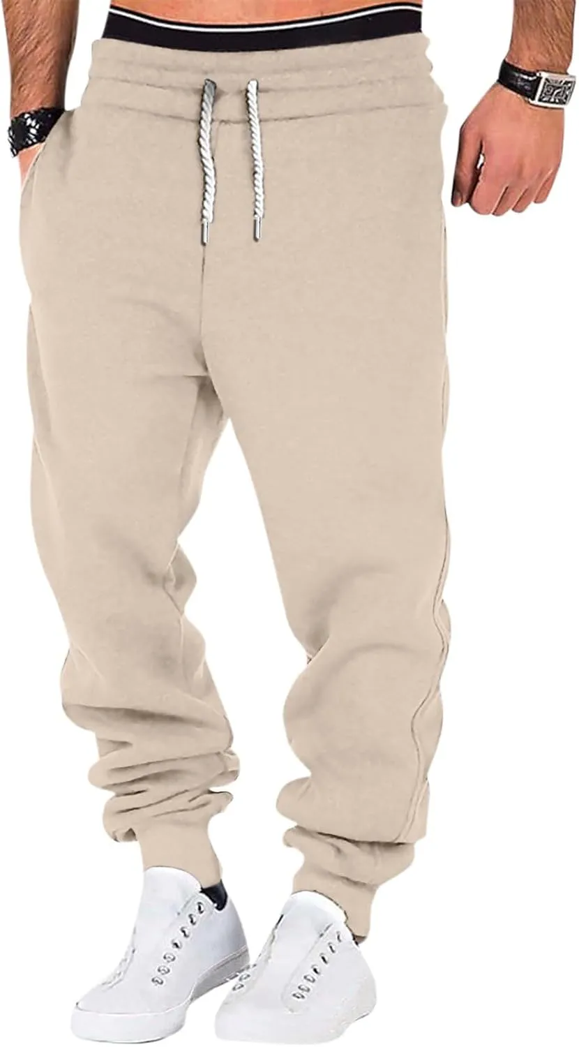 Fashion Mens Cargo Pants Men's Casual Cargo Pants Drawstring Hiking Pants Workout Tactical Joggers Sweatpants for Men