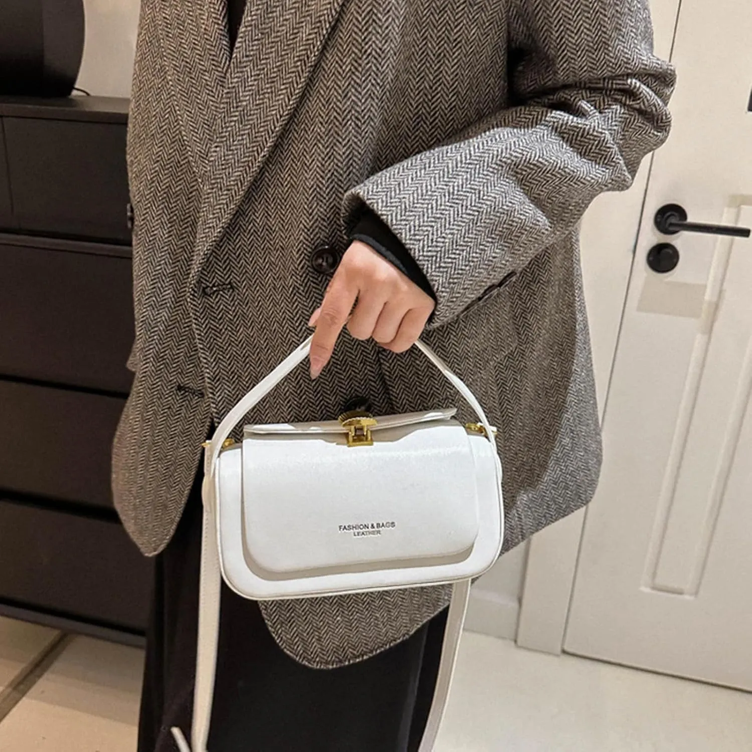Fashionable Crossbody Bags for Women Elegant Korean Styles Box Bag Leather Handbag Trendy Ladies Shoulder Purse Satchel shoulder handbag