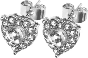 Fashionable Women's Earrings Heart Diamond Studs Minimalist Design Day Comfort for Outfit